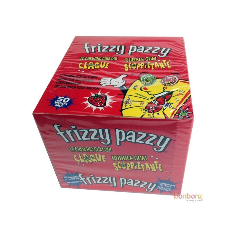 Frizzy Pazzy goût fraise - Chewing gum qui pétille dans la bouche x 3