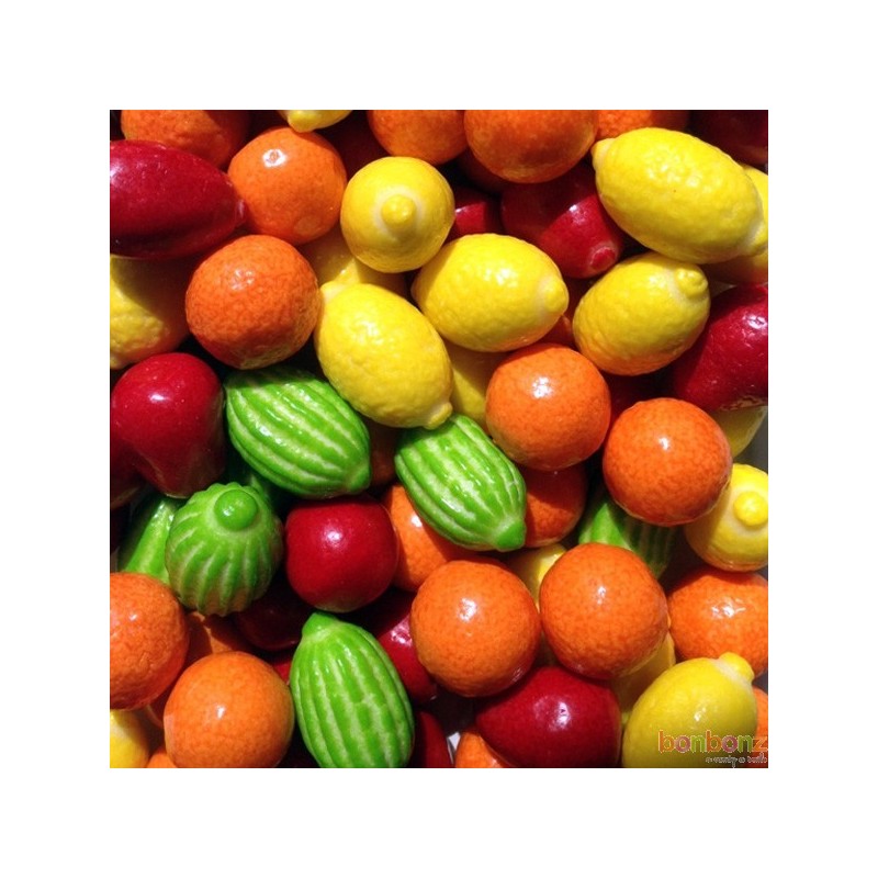 chewing gum,goût fraise,citron,pastèque,orange,mâcher des fruits