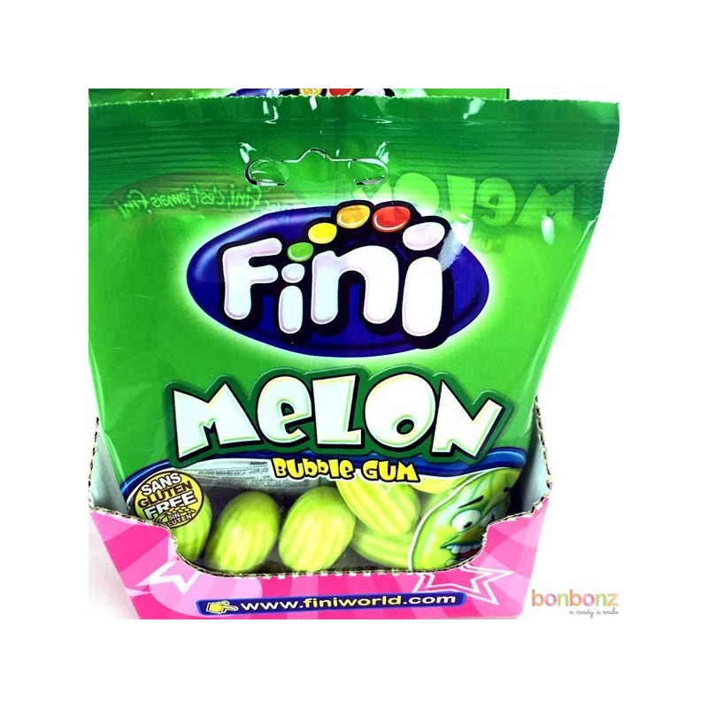 Melon chewing gum, bubble gum Fini, melon Fini