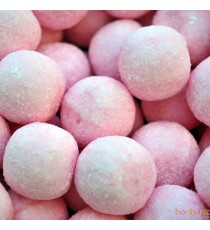 Boules citriques roses goût fraise - bonbons durs à sucer