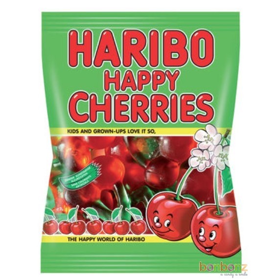 bonbons haribo, cerise rouge gélifiées,bonbons de notre enfance