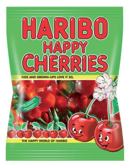 HARIBO Happy cherries halal bonbons à la cerise 80g pas cher 