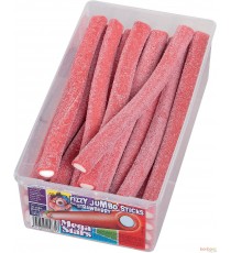 Boîte de 40 Fizzy Jumbo Sticks citriques  fraise - 20 cm