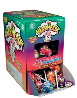Sucette Mega Warheads + chewing gum - 4 pieces - BonbonZ - Spécialiste du  bonbon depuis 2010