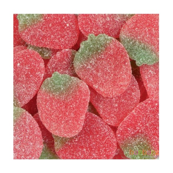 Bonbons Lutti, fraise, sucre citrique, rouges, confiserie, enfant