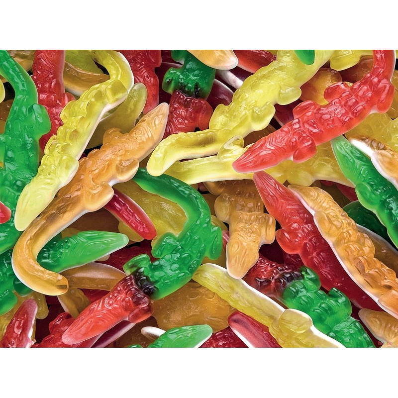 Bonbon Crocodile gélifiés HARIBO, vrac, confiserie colorée, reptile