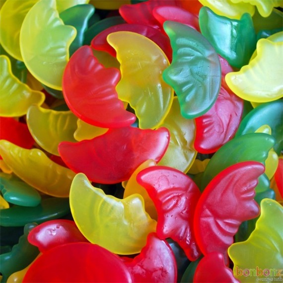 Bonbons Haribo, sans gélatine, demilune, confiserie vegan