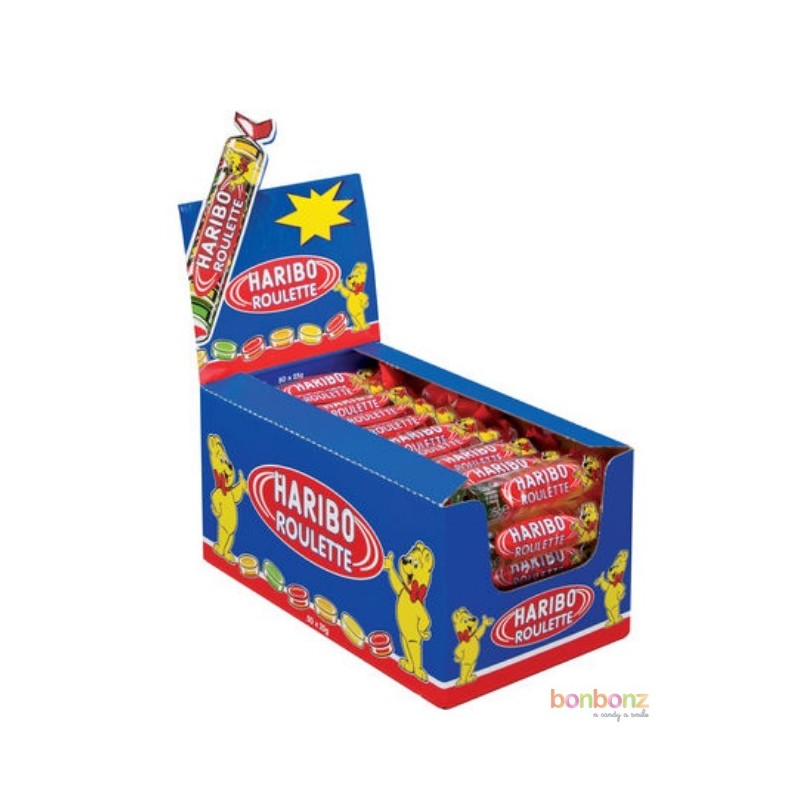 Roulette Haribo - Rouleau de bonbons gélifiés - Lot de 2