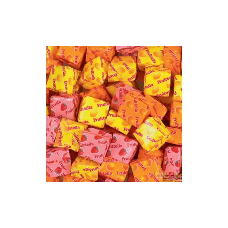 Fruittella, caramel au goût fruités, bonbons orange, citron, fraise