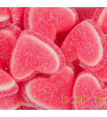 Grands bonbons coeur tricolore (gout framboise)- Bonbons Thijs