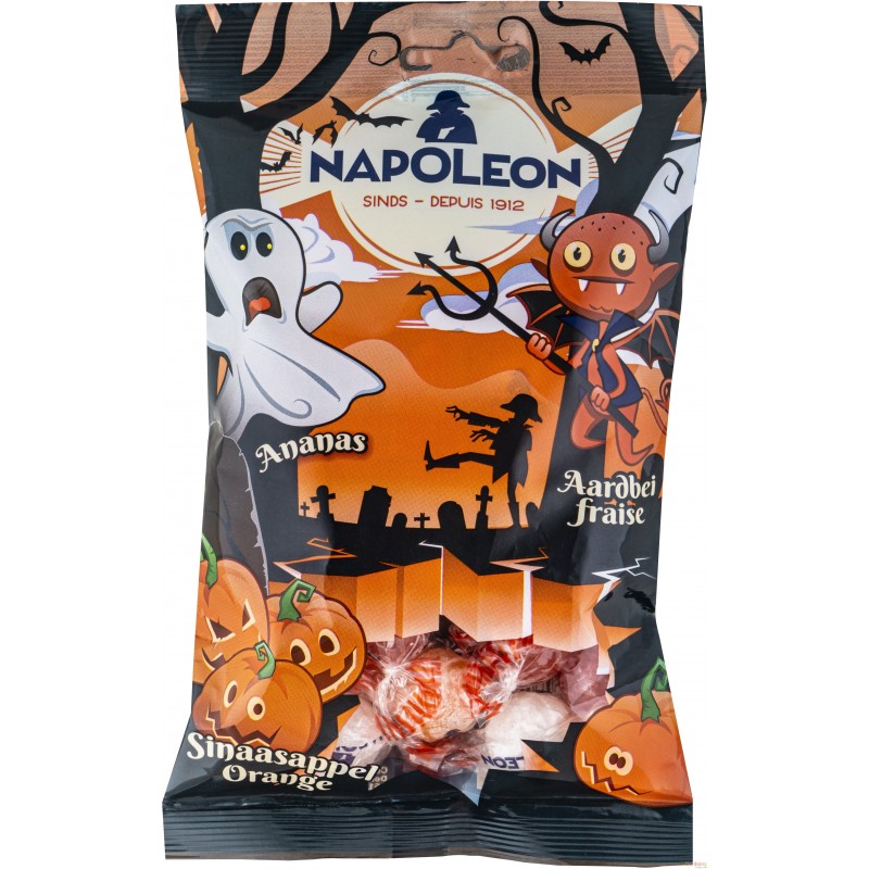 Bonbons citriques Napoléon halloween, la petite boule aux fruits