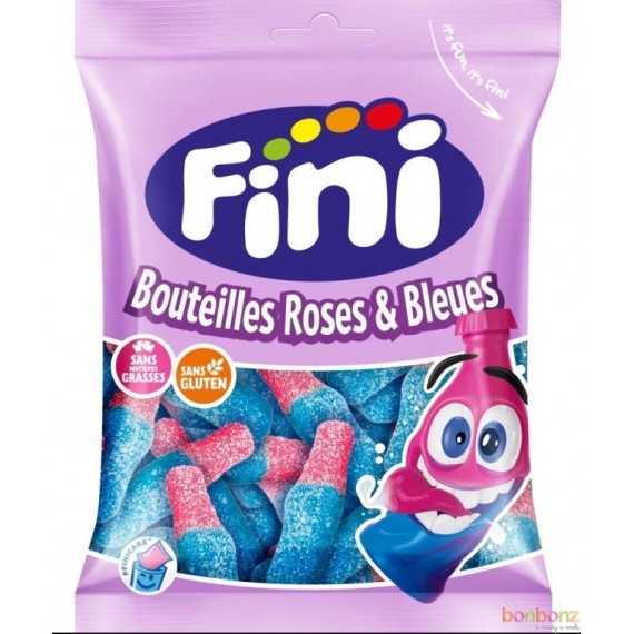 Bouteilles roses & bleus halal - 90gr - Bonbons Fini