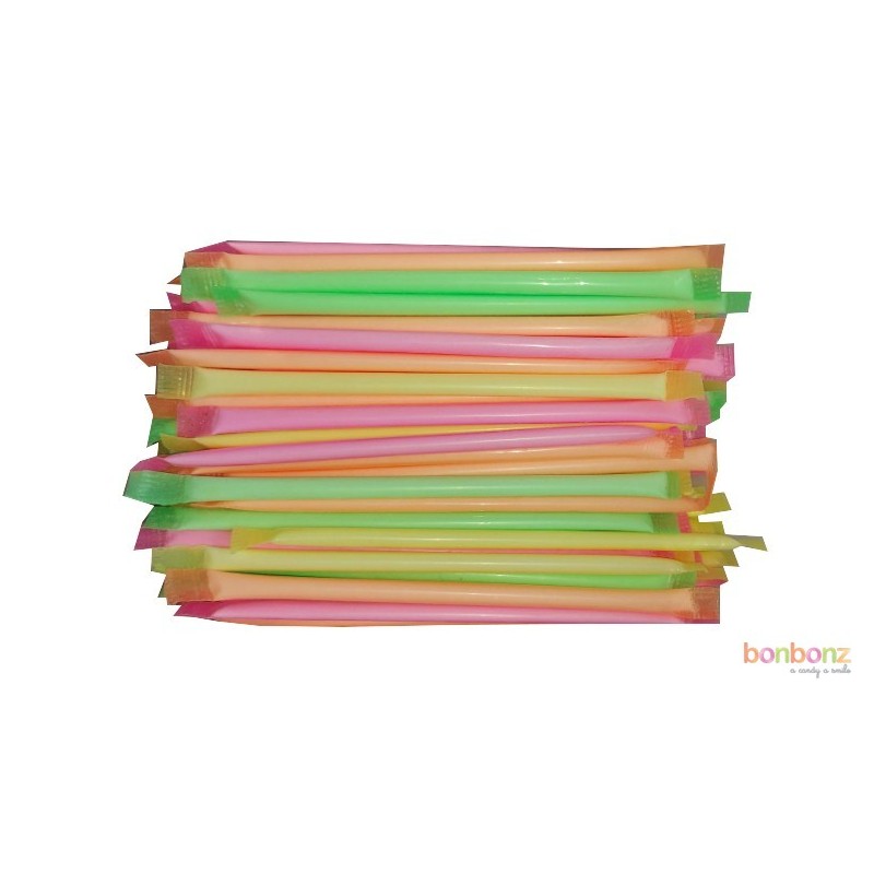 Pailles, plastique, sucre citrique, anniversaire, enfant, acidulé, pik