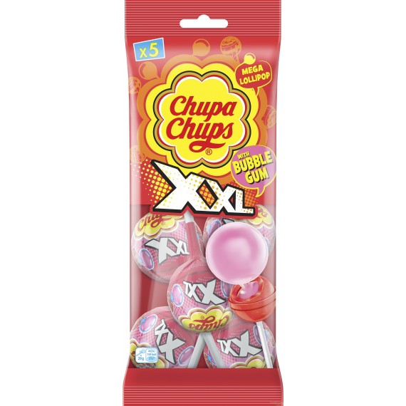 Chupa Chups XXL - sucette + bubble gum - 5 pièces