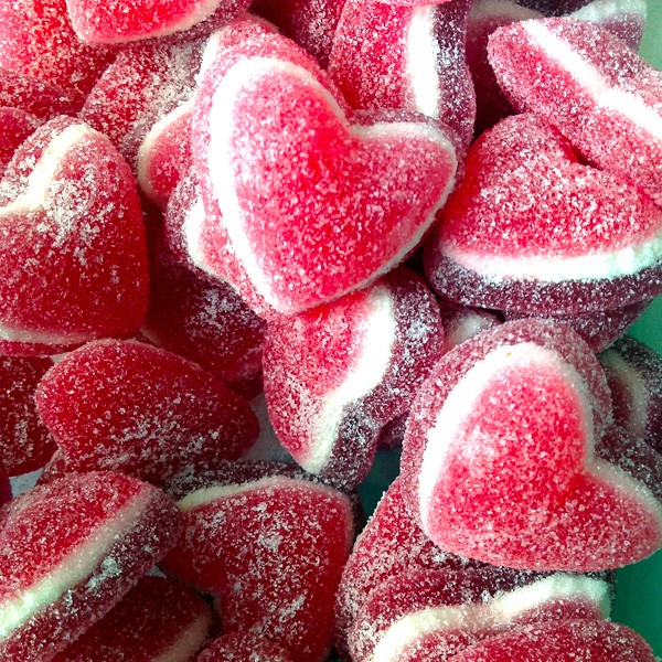 Petits bonbons coeur goût menthe (500g)